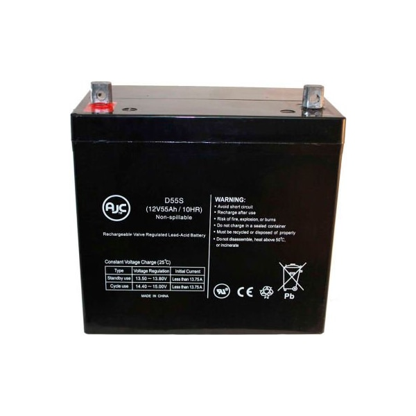Battery Clerk AJC Hoveround GT REHABTS TEKNIQUE FWD RWD 12V 55Ah Wheelchair Battery HOVEROUND-GT REHABTS TEKNIQUE FWD RWD - main